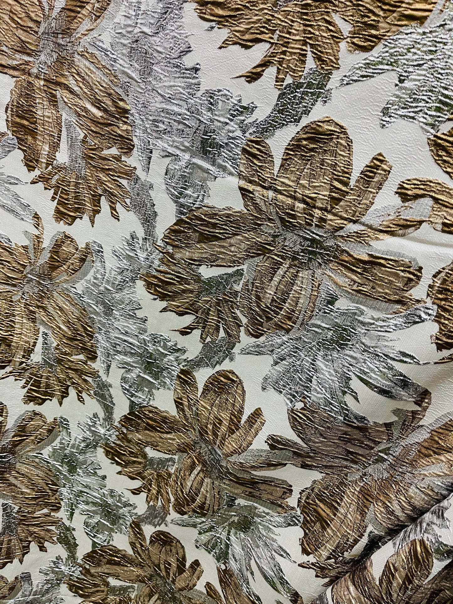 Designer mikado Floral Brocade great for dress jacket pants skirt and much more made in Italy