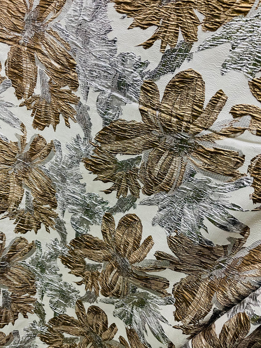 Designer mikado Floral Brocade great for dress jacket pants skirt and much more made in Italy