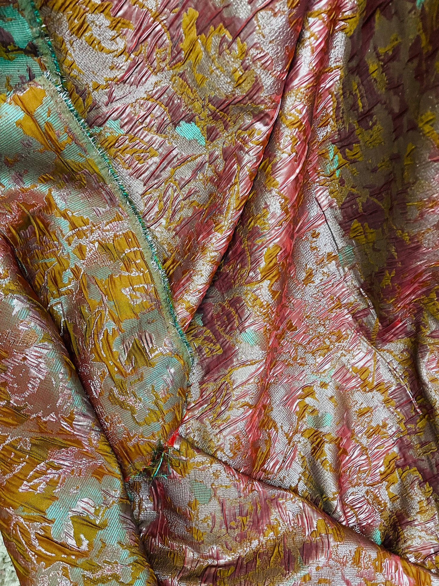 Designer mikado Floral Brocade great for dress jacket pants skirt and much more made in Italy