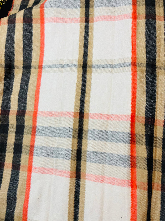 Burberry plaid 100% cashmere great fabric for sweaters dress jacket and much more