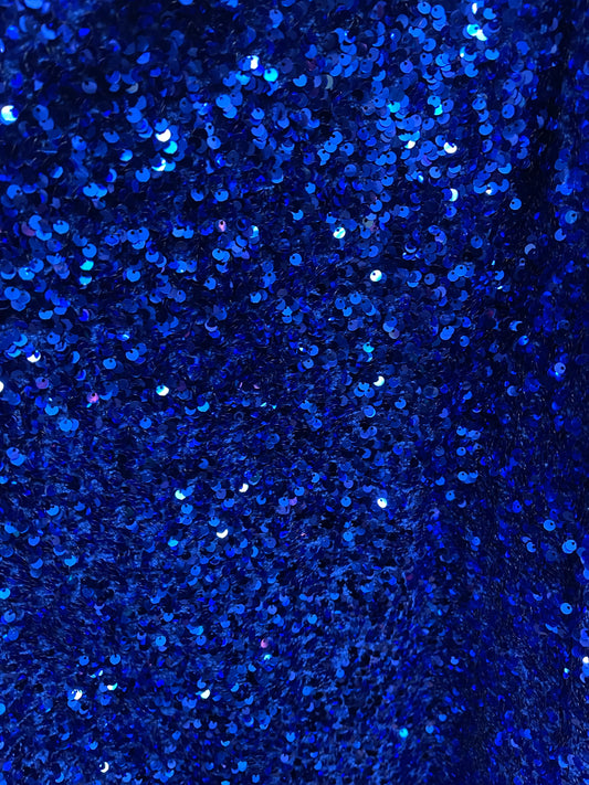 Designer 4way stretch velvet sequins lace
