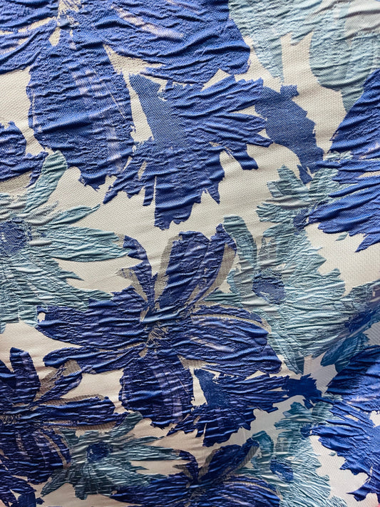 Designer metallic brocade mikado made in Italy