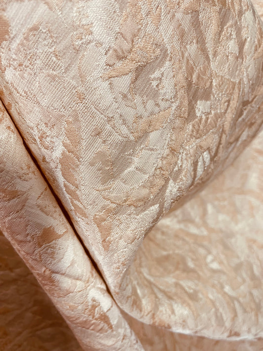Champagne Elegant designer mikado Floral Brocade great for dress jacket pants skirt and much more made in Italy