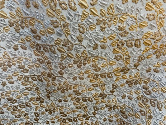 Designer metallic brocade mikado made in Italy