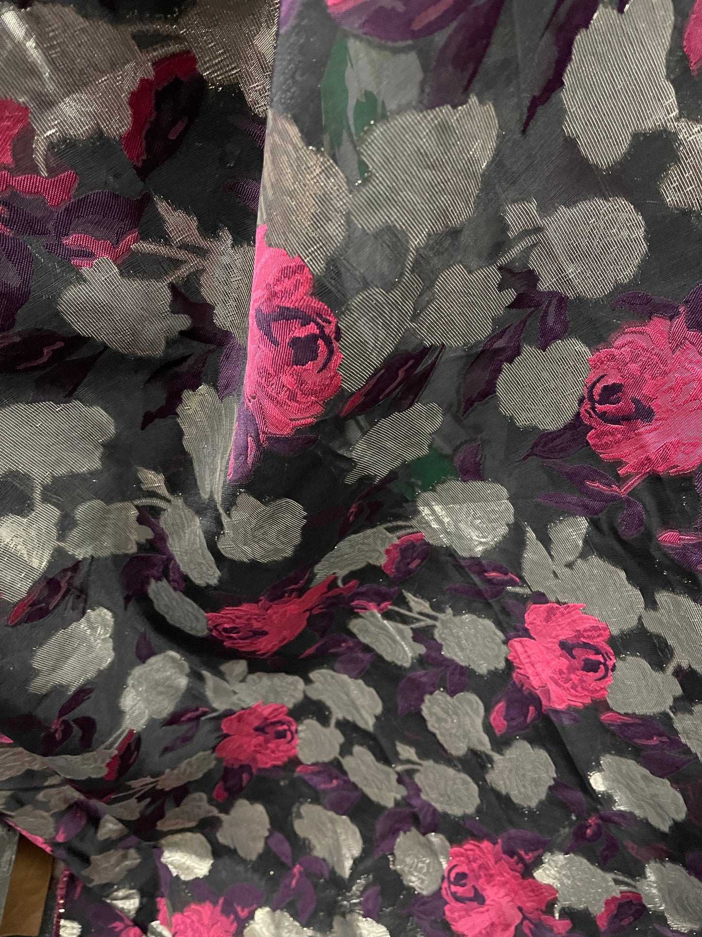 Designer organza Floral Brocade made in Italy