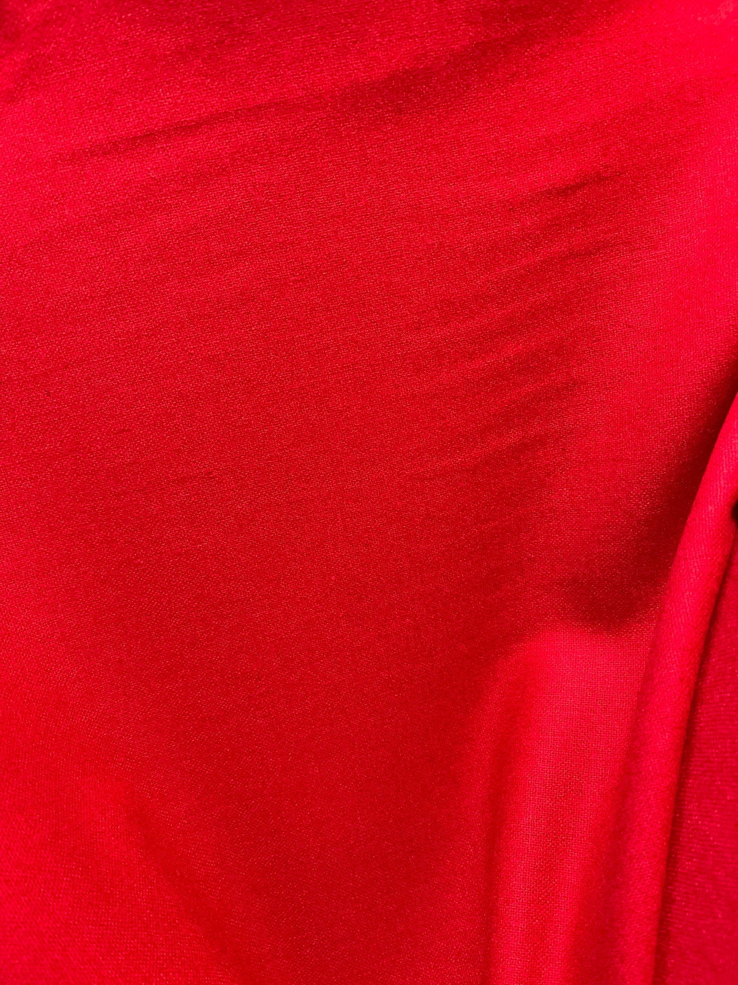 Super soft red 100%Wool Cashmere  dabbled face design by Lora piano