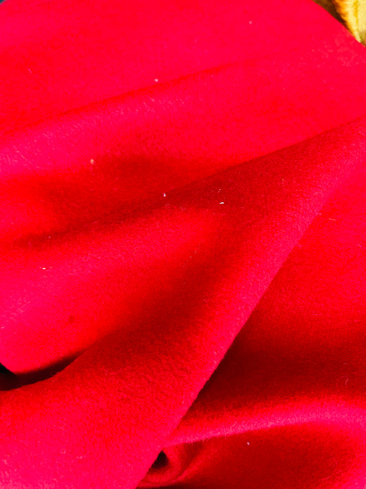 Red 100%Wool Cashmere design by Lora piano