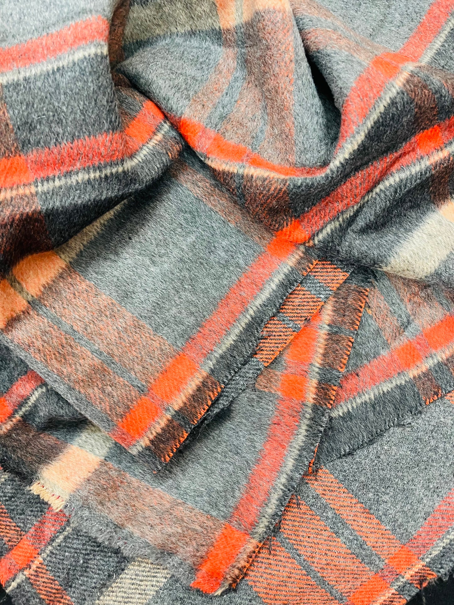 Buffalo plaid 100% cashmere great fabric for sweaters dress jacket and much more