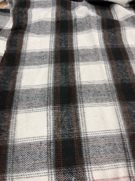 Buffalo plaid 100% cashmere great fabric for sweaters dress jacket and much more