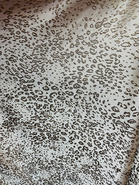 Designer metallic brocade mikado made in Italy