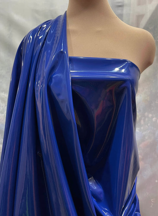 Royal blue shinny 4way stretch vinyl made in Italy