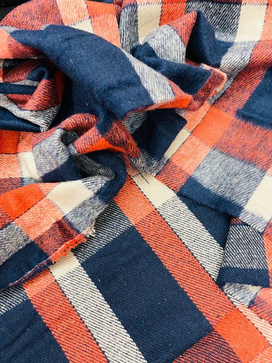 Buffalo plaid 100% cashmere great fabric for sweaters dress jacket and much more