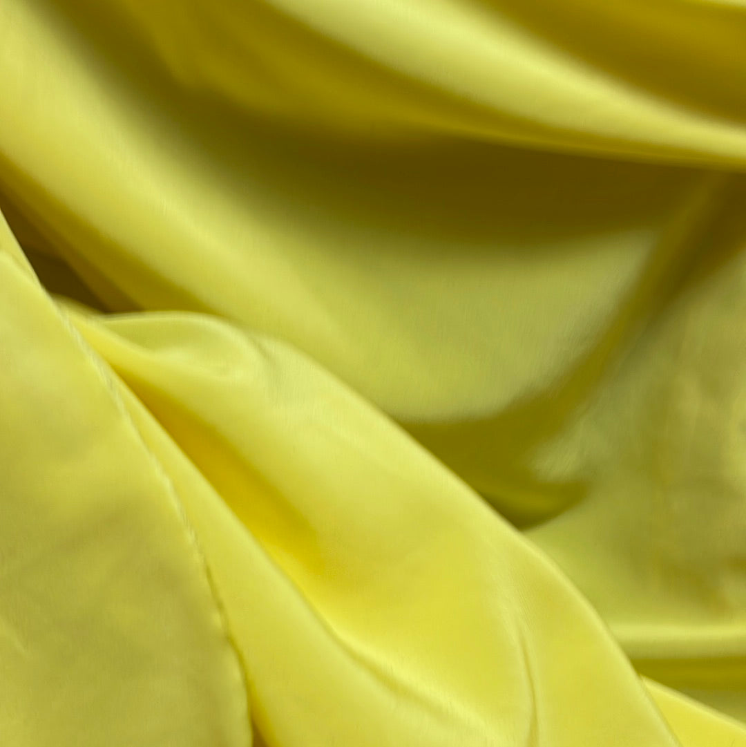 Yellow 100% silk carep de chine  made in Italy