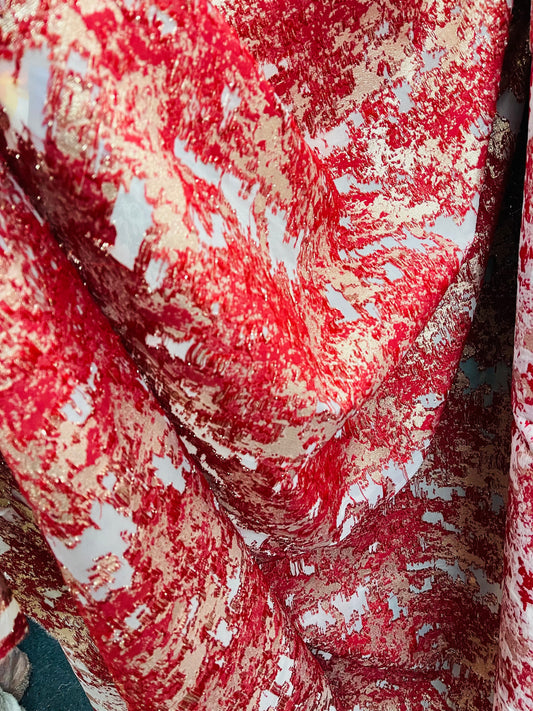 Designer organza Floral Brocade made in Italy