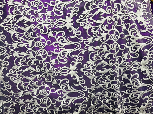 Designer silk feel lace