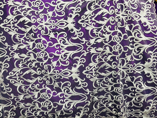 Designer silk feel lace