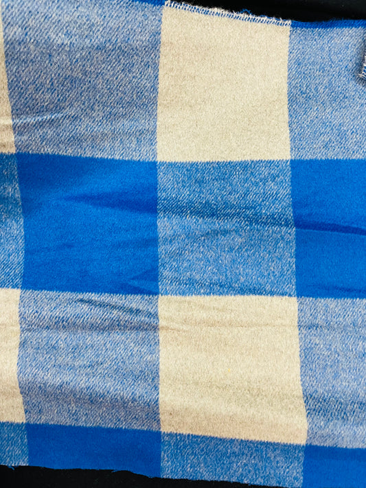 Buffalo plaid 100% cashmere great fabric for sweaters dress jacket and much more