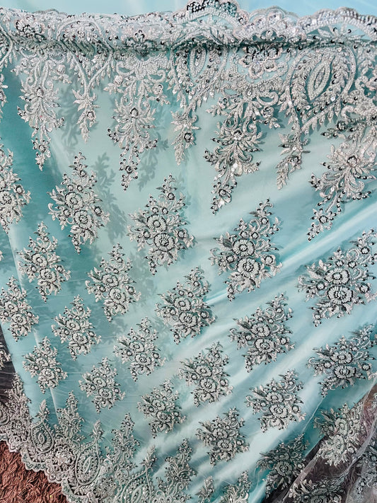 Designer beaded lace made in France