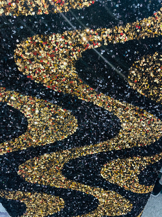 Designer swirly’s 4way stretch velvet sequins great fabric for dress jacket skirt and much more