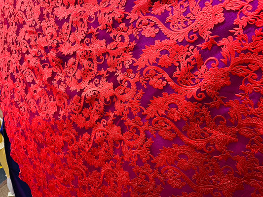 Designer silk feel lace